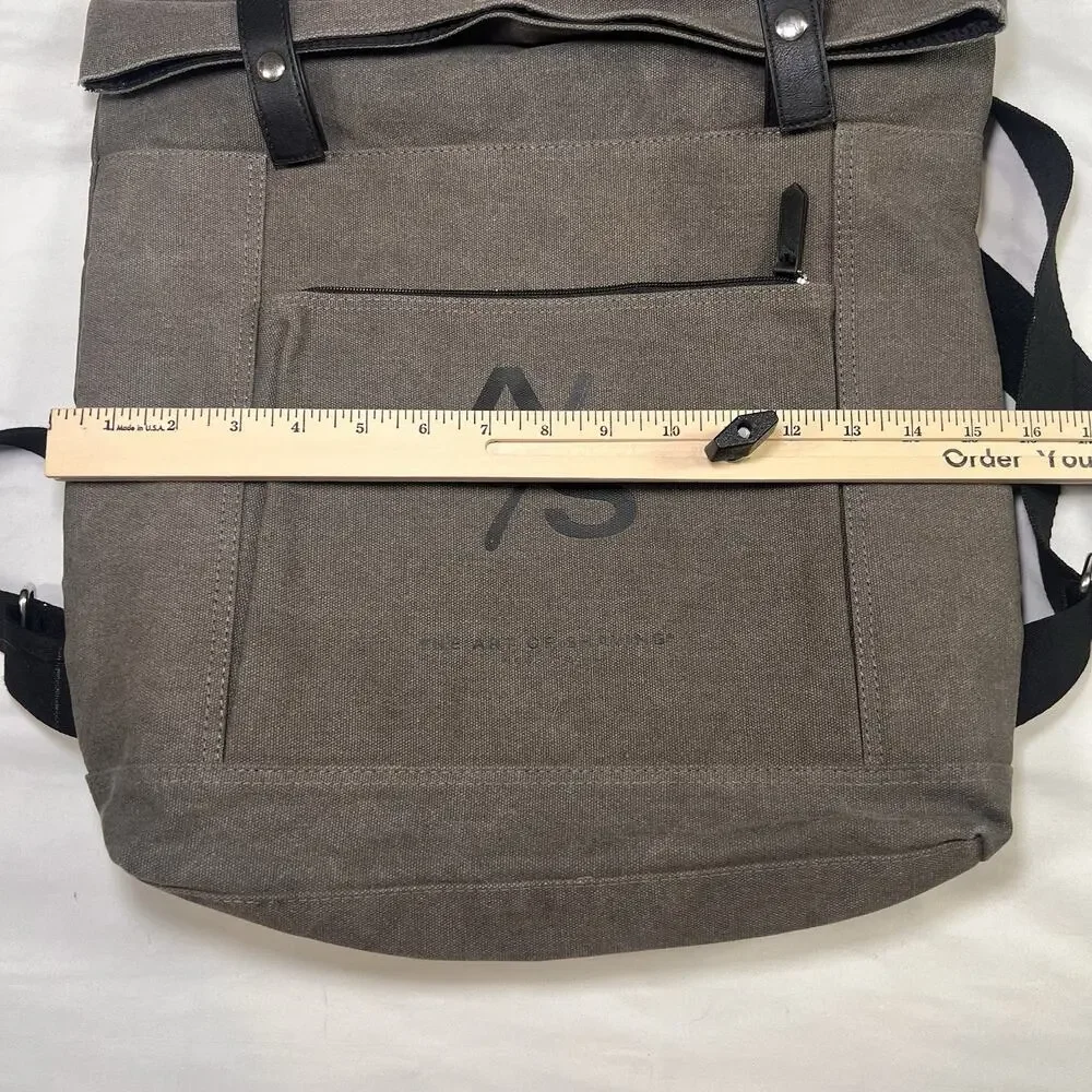 ART of SHAVING Backpack Large Gray Canvas Travel Utility Casual Logo Authentic